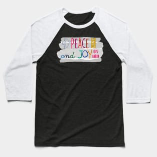 Peace Love and Joy on earth Baseball T-Shirt